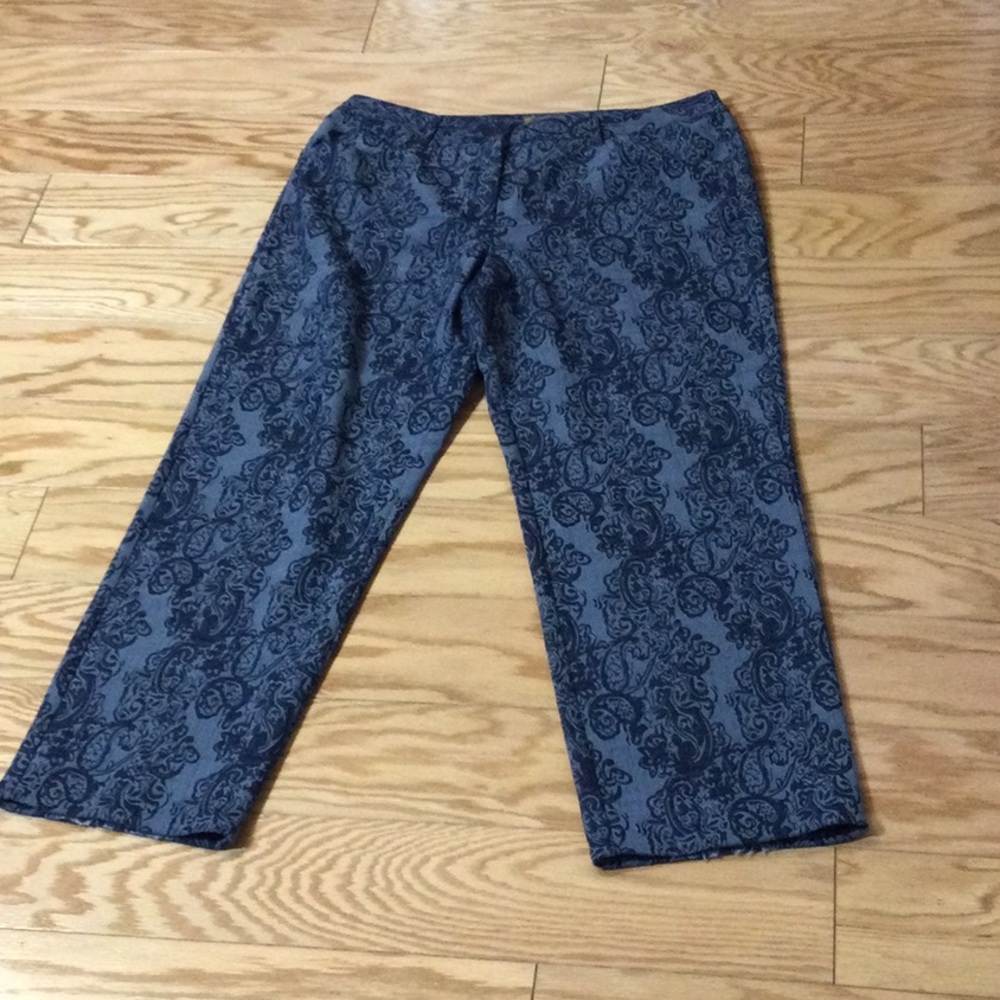 16 Peck&Peck Weekend paisley boho print blue jeans